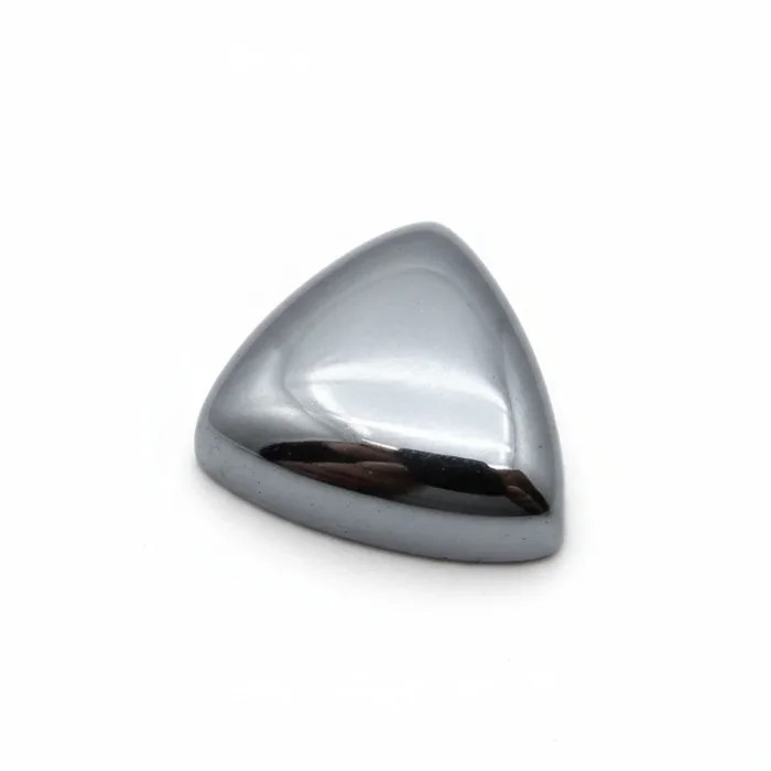 Hematite (Gunmetal) 10PC Tiny 4×4 MM Triangle Cabochon Gray Fine semi Precious Loose Gemstone