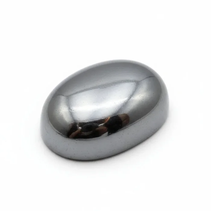 Hematite (Gunmetal) 10PC Tiny 4×6 MM Oval Cabochon Gray Sparkling semi Precious Gems