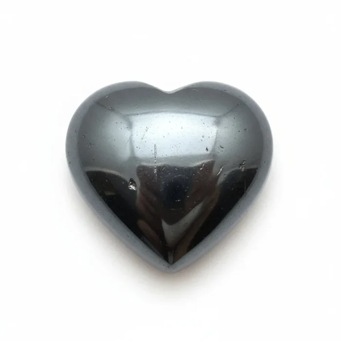 Hematite (Gunmetal) 1PC Large 10×10 MM Heart Cabochon Gray High-Quality semi Precious Loose Gems