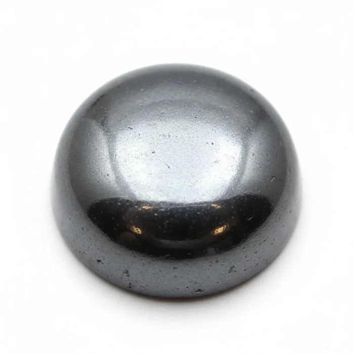 Hematite (Gunmetal) 1PC Large 11×11 MM Round Cabochon Gray High-Quality semi Precious Loose Gems