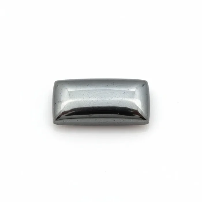 Hematite (Gunmetal) 1PC Medium 7×14 MM Baguette Cabochon Gray Brilliant semi Precious Precious Gemstone