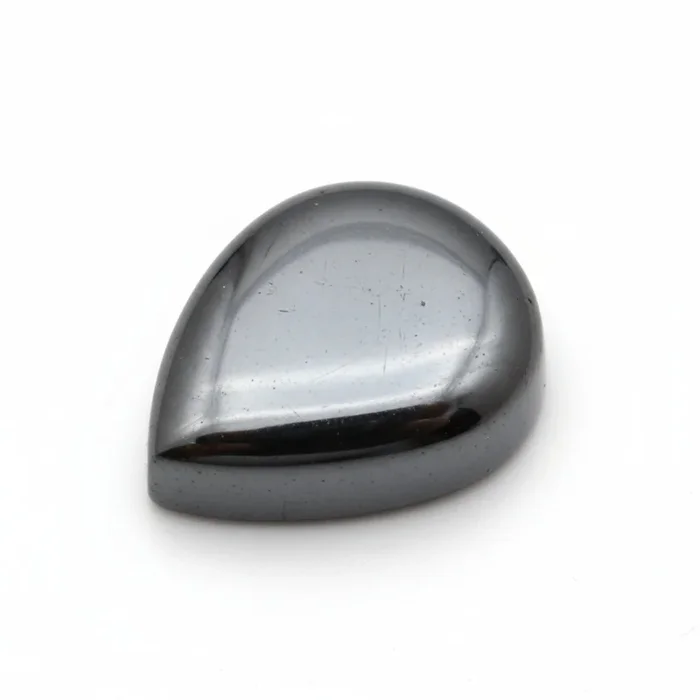 Hematite (Gunmetal) 1PC Tiny 5×7 MM Pear Cabochon Gray Fine semi Precious Gems