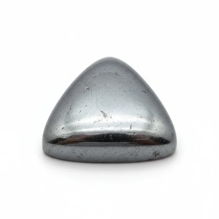 Hematite (Gunmetal) 1PC Tiny 6×6 MM Triangle Cabochon Gray Natural semi Precious Semi Precious Gemstone