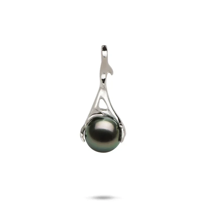 Heritage Tahitian Pearl Pendant in White Gold – 25mm
