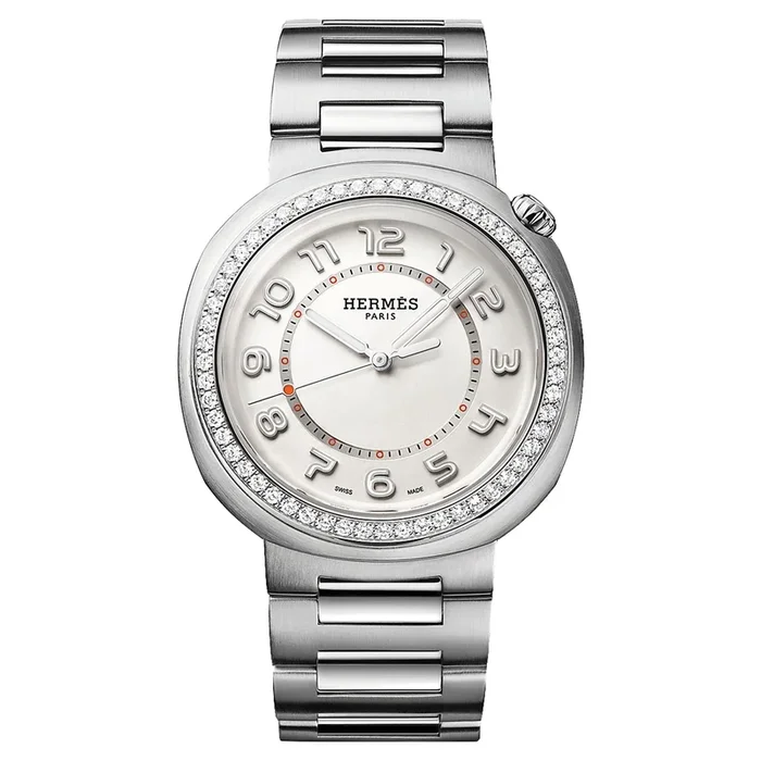 HERMÈS Cut Large Modèle automatic set bezel stainless strap 36 mm Watch W403249WW00 – Lepage