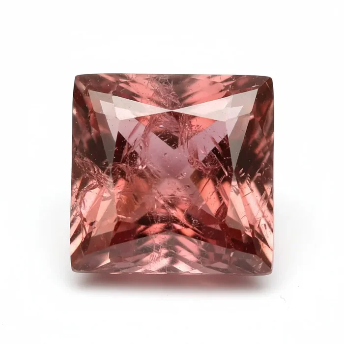 Hessonite Garnet (Gomed) 1PC Chunky 13×13 MM Square Faceted Red Natural Precious Gems