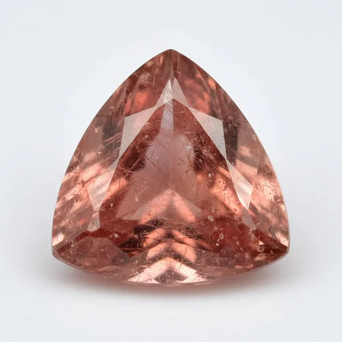 Hessonite Garnet (Gomed) 1PC Chunky 13×13 MM Triangle Faceted Red Natural Precious Gems