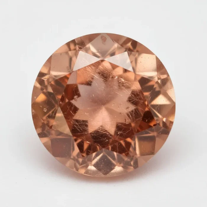 Hessonite Garnet (Gomed) 1PC Large 11×11 MM Round Faceted Red Fine Precious Loose Gemstone