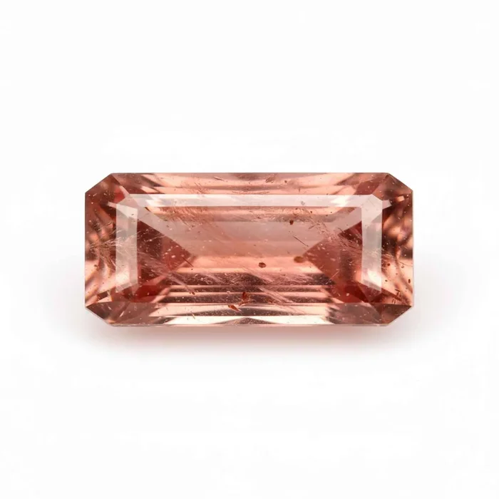 Hessonite Garnet (Gomed) 1PC Tiny 4×8 MM Baguette Faceted Red Sparkling Precious Gems