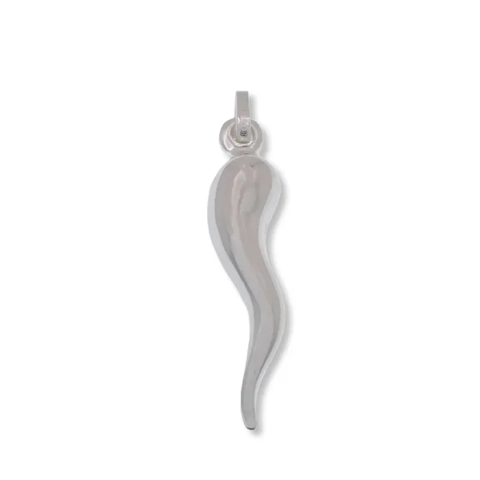 High Polished 925 Sterling Italian Horn 8.6mm x 41.5mm Pendant – ARP00066