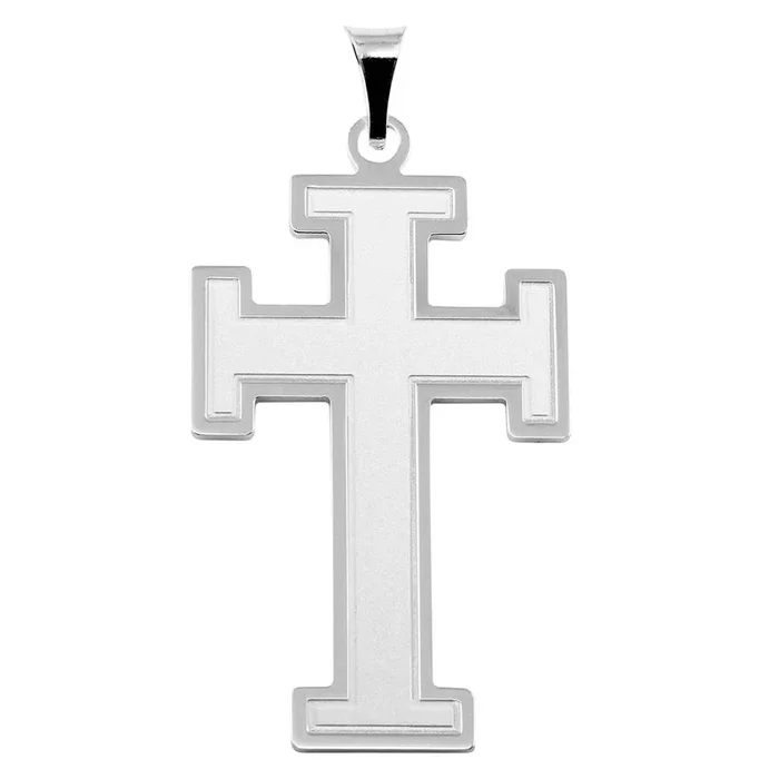 High Polished 925 Sterling Silver Cross Pendant – BSP00036