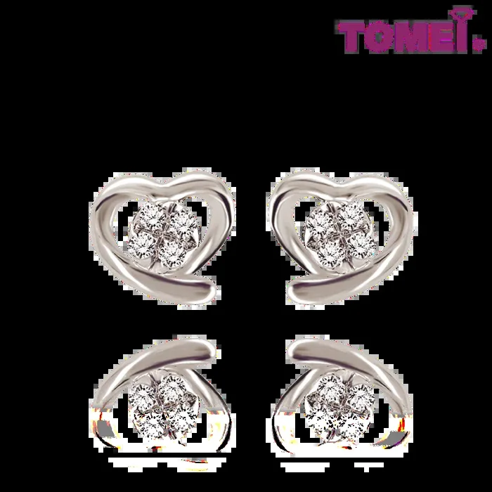 Hold My Heart Earrings | Tomei White Gold 585 (E1753)