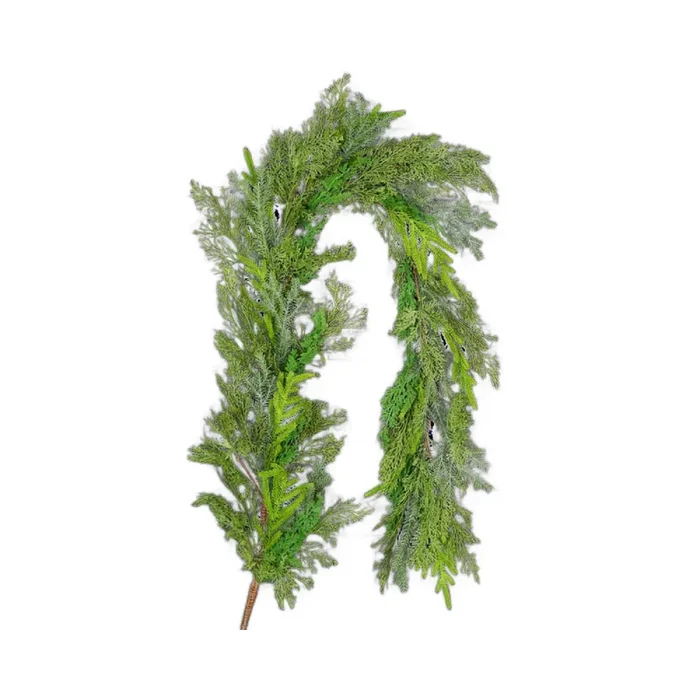 Holiday Depot 5ft Garland-Mix Real Touch Cedar and Norfolk Pines