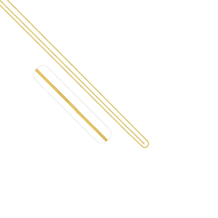 Hollow Link 22″ Chain in 18K Gold