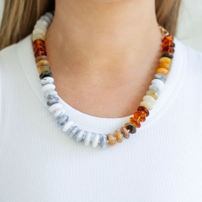 Honey Maple Resin Necklace