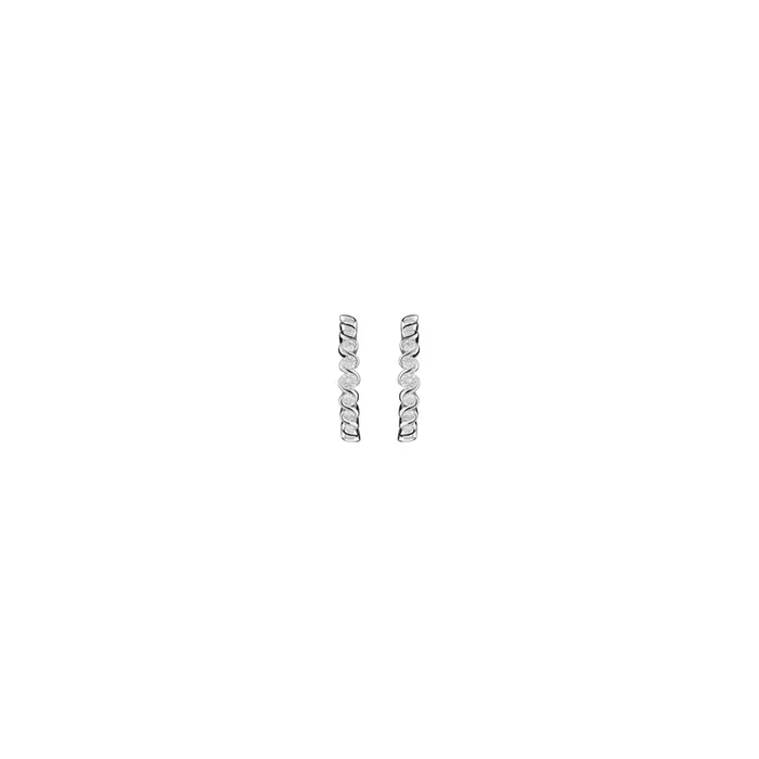 Hool earrings LP Twist white gold diamonds TWIST060164A – Lepage