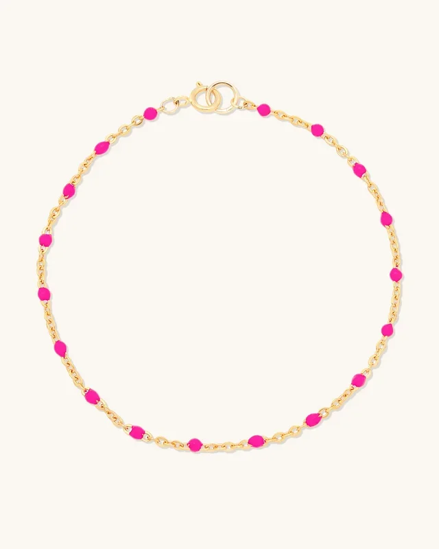 Hot Pink Candy Chain Anklet