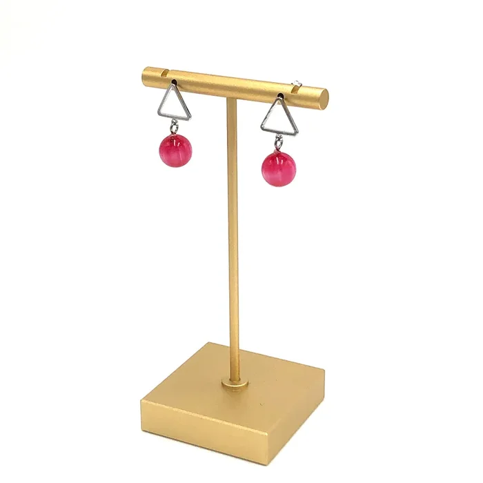 Hot Pink Moonglow Mod Tree Earrings – Silver
