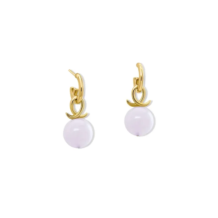 Icarus Earring Drops Yellow Gold – Blue Chalcedony