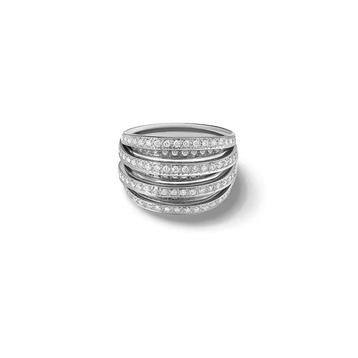 Il Ventaglio Ring 18ct White Gold – Diamond Pavé