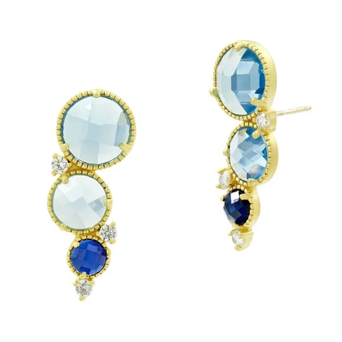 Imperial Blue Climber Earrings