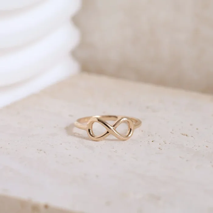 Infinity ring gold plated