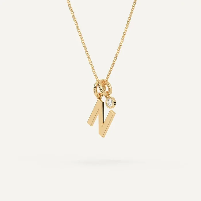 Initial Letter N Necklace