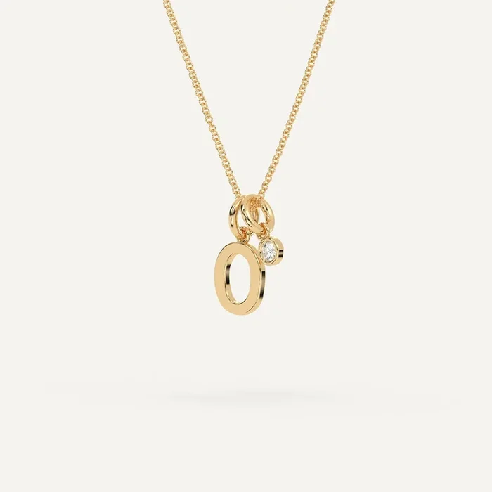 Initial Letter O Necklace