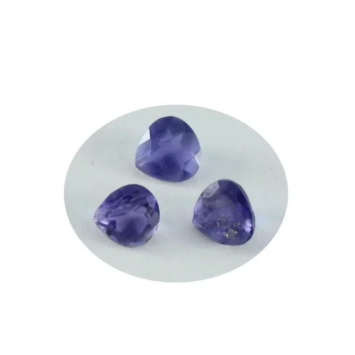 Iolite 10PC Tiny 3×3 MM Heart Faceted Blue Fiery Semi Precious Gems