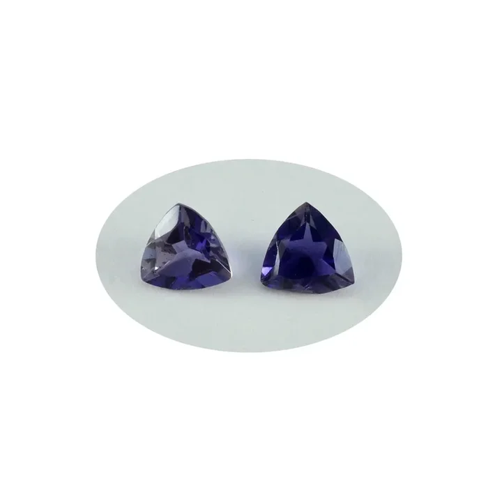 Iolite 10PC Tiny 4×4 MM Triangle Faceted Blue Brilliant Semi Precious Loose Gems