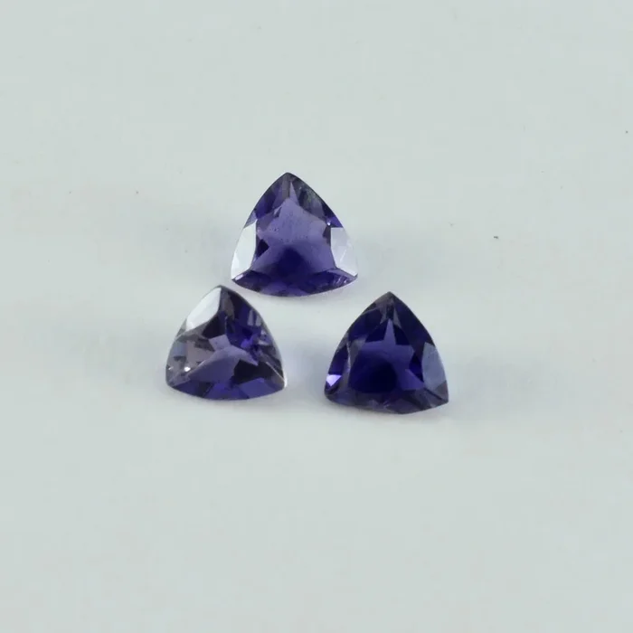 Iolite 1PC Chunky 14×14 MM Triangle Faceted Blue Genuine Semi Precious Loose Gemstones