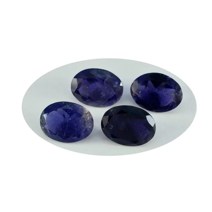 Iolite 1PC Small 6×8 MM Oval Faceted Blue Shine Semi Precious Loose Gems