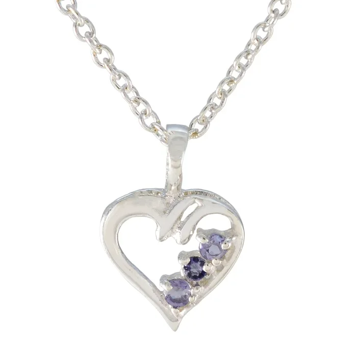 Iolite Delicate Latin American 925 Silver multiple Alice Feminine Blue Pendant Jewelry