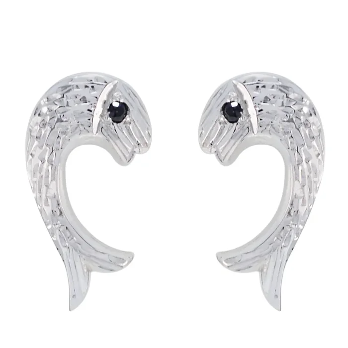 Iolite Korean Eva Solitaire Stud Blue 925 Sterling Silver Earring