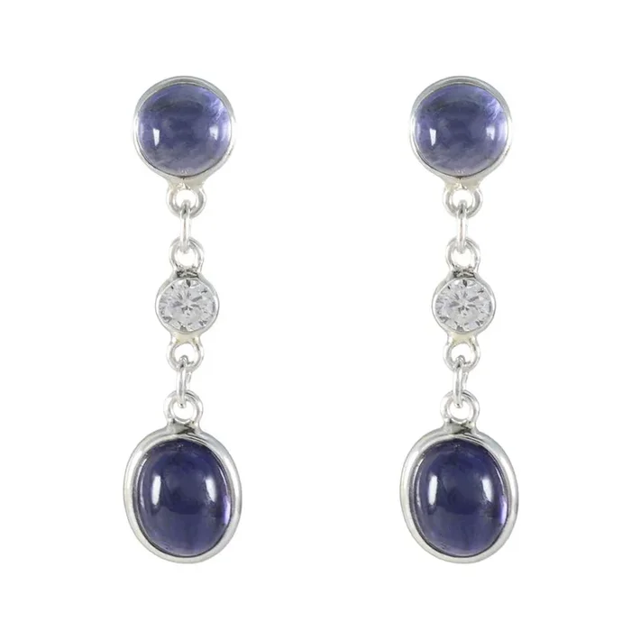 Iolite Mexican Agnes multiple Stud Blue 92.5 Silver Earring
