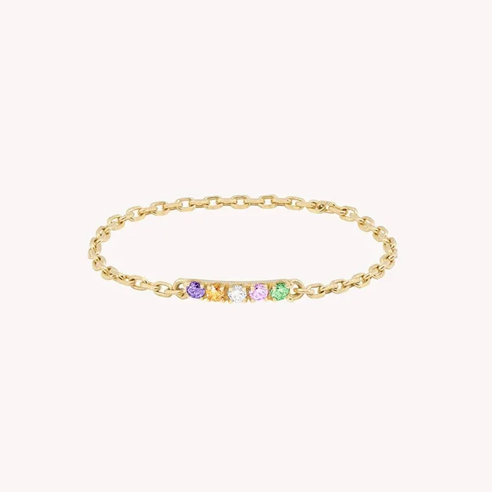 Iris Multicolor Chain Ring