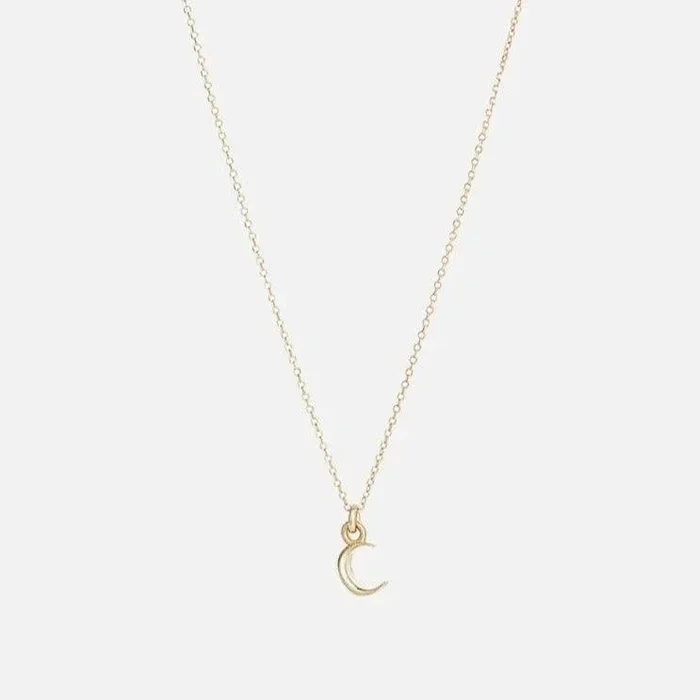 Itty Bitty Charm Necklace, Moon