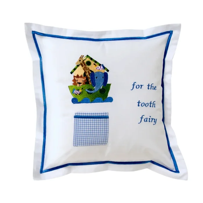Jacaranda Living Blue Noah’s Ark Tooth Fairy Pillow *SALE*