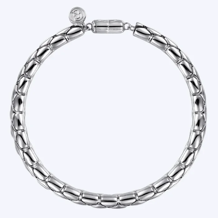 Jaron Silver Tubular Bracelet