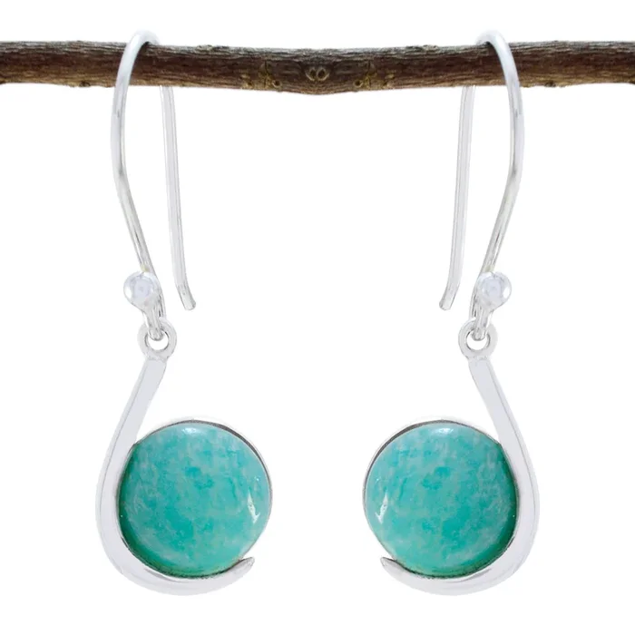 Jasper Korean Scarlett Solitaire Dangle multicolor Sterling Silver Earring