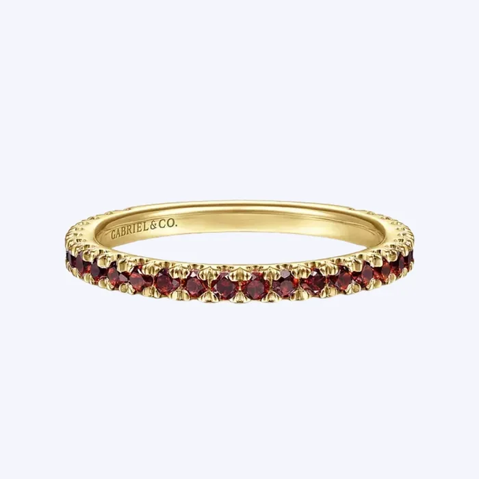 Jeanie Garnet Stacking Ring
