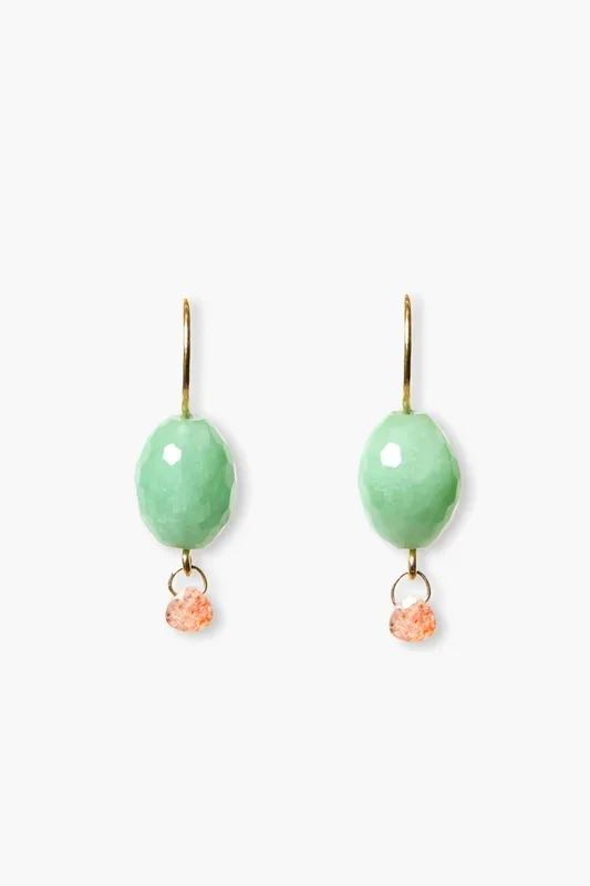 Jelly Bean Earrings Chrysoprase