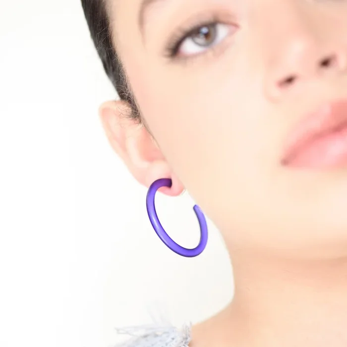 Jelly Tube Hoop Earrings – Large 1.5″