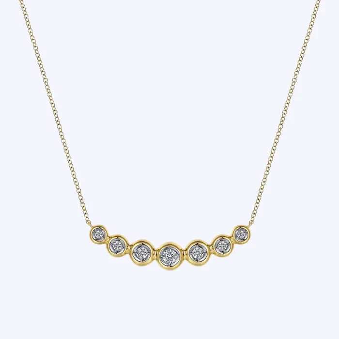 Joelle Diamond Curved Bar Necklace