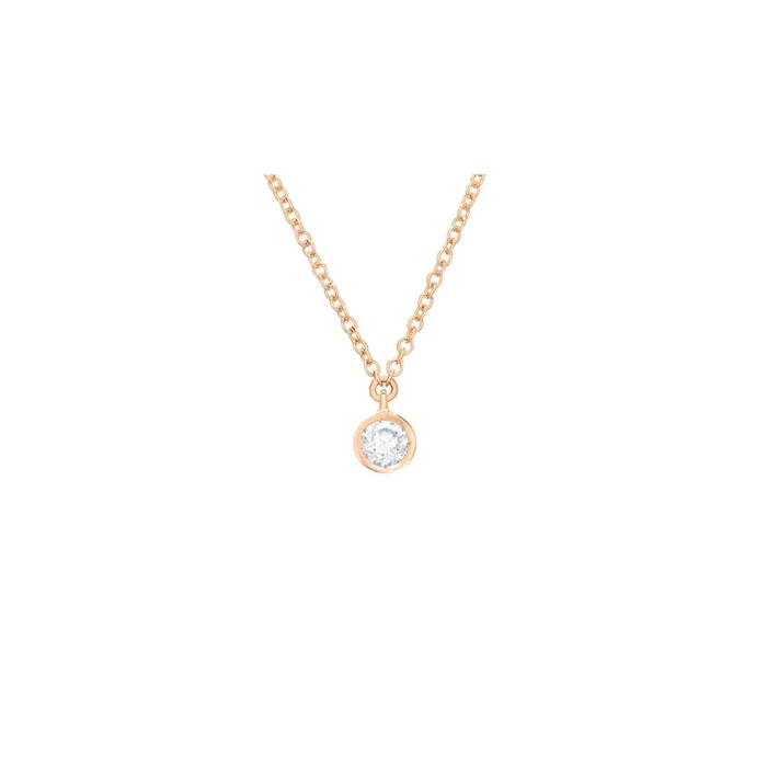 Joie necklace in rose gold and diamonds – Lepage