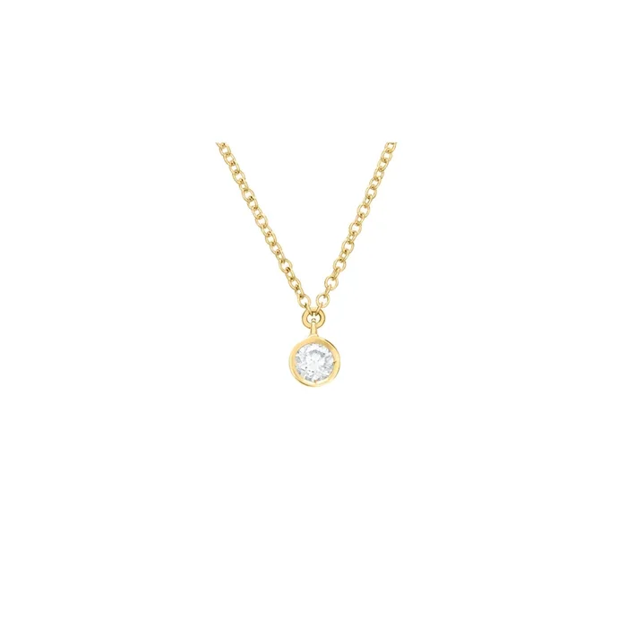 Joie necklace in yellow gold and diamonds – Lepage