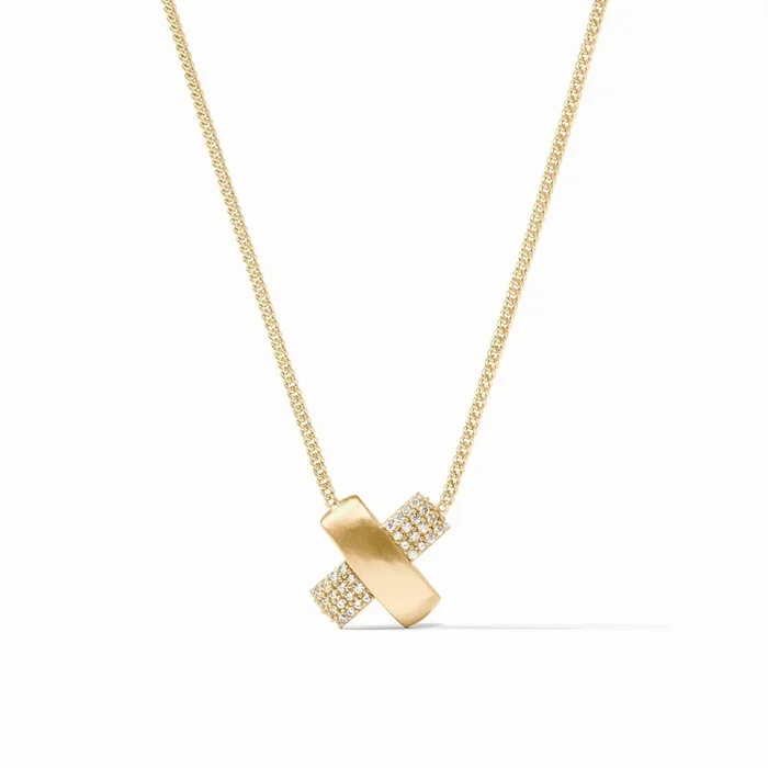 Julie Vos Catalina X Pavé Delicate Necklace