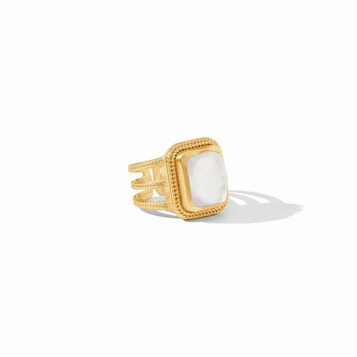 Julie Vos Cheval Statement Ring-Iridescent Clear Crystal Sizes 7 & 8