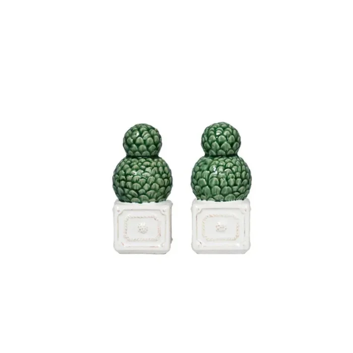 Juliska Berry & Thread Topiary Salt and Pepper Set of 2 Whitewash