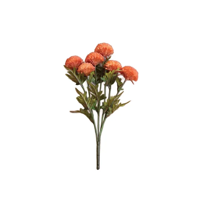 Kalalou Bundle of 7 Artificial Ball Dahlias